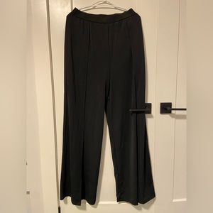 Forever21 Long Black Pants with Slit and Half Skirt